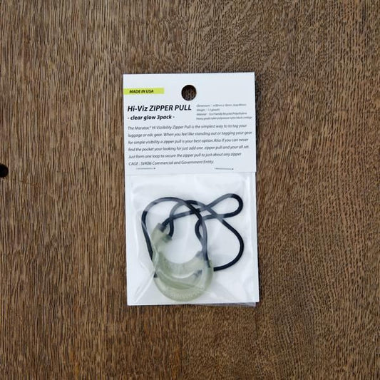 MARATAC Zipper Pull-Hi Viz 3P (Clear Glow)