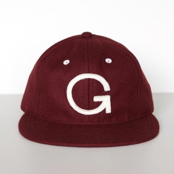 GOWEST × EBBETS FIELD  6PANEL BASEBALL CAP (WINE)