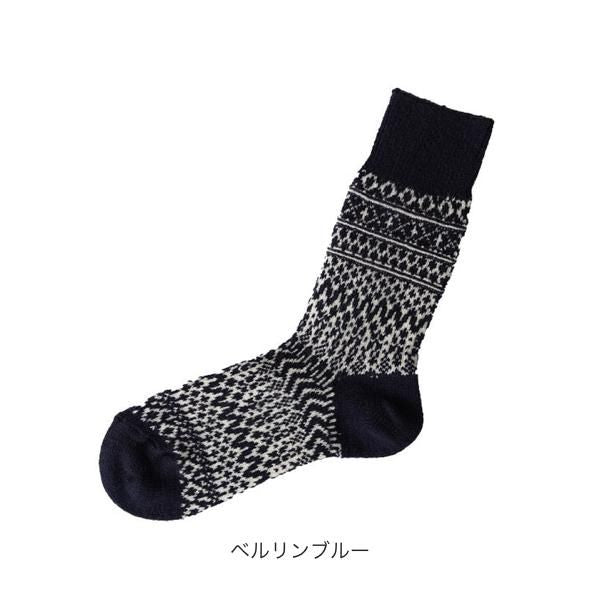 Nishiguchi Kutsushita  ウールジャガードソックス