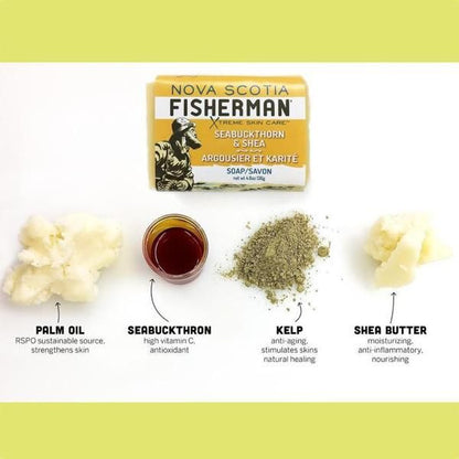 NOVA SCOTIA FISHERMAN  BODY WASH BAR  Seabuckthorn and Shea