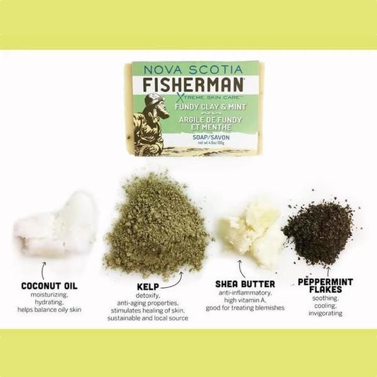 NOVA SCOTIA FISHERMAN  BODY WASH BAR  Fund Clay & Mint