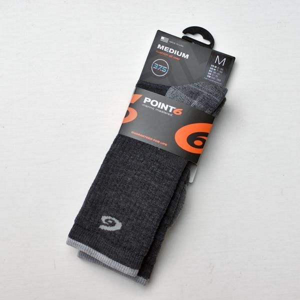 POINT6 37.5 Hiking Essential Medium Crew GRAY