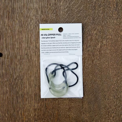 MARATAC  Zipper Pull-Hi Viz 3P  (Clear Glow)