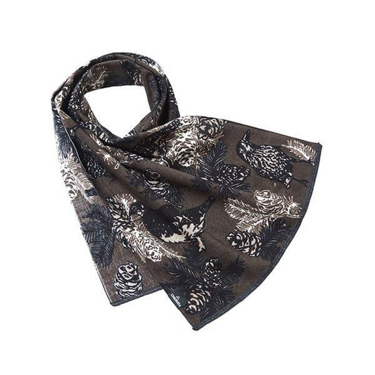 [店頭販売] CHAORAS  スポーツてぬぐい  ライチョウ&ホシガラス セピア