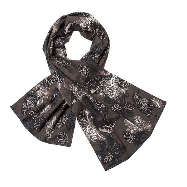 [店頭販売] CHAORAS  スポーツてぬぐい  ライチョウ&ホシガラス セピア