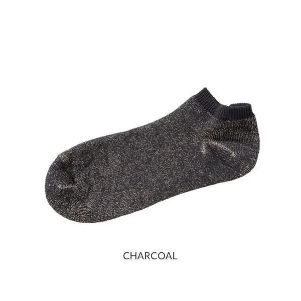 Nishiguchi Kutsushita リネンコットンパイルアンクレット CHARCOAL