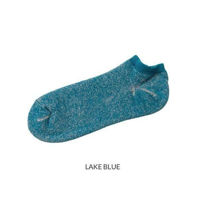 Nishiguchi Kutsushita リネンコットンパイルアンクレット LAKE BLUE