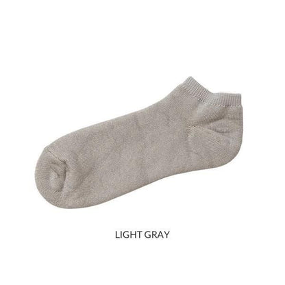 Nishiguchi Kutsushita リネンコットンパイルアンクレット LIGHT GRAY