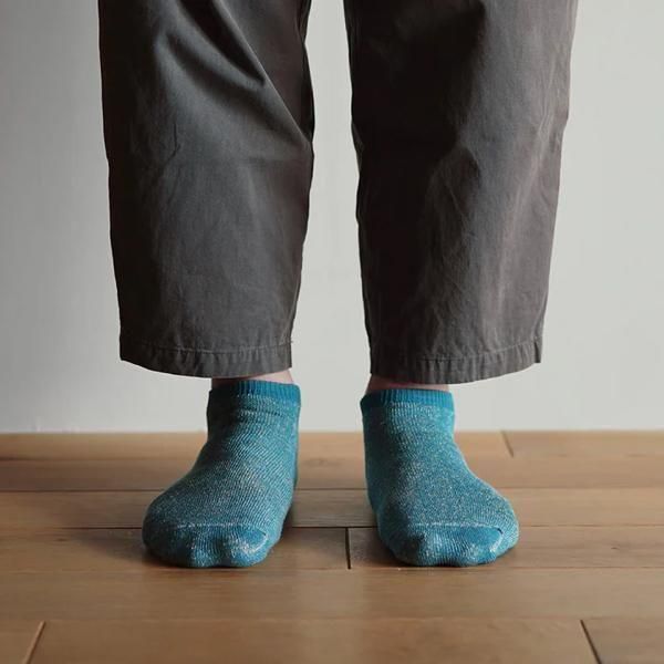 Nishiguchi Kutsushita リネンコットンパイルアンクレット