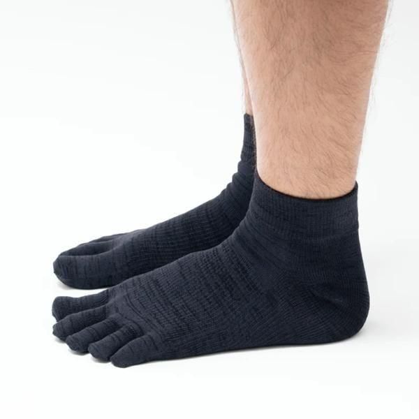 YUBI SOCKS Toe Socks Quarter Crew Axio Wool
