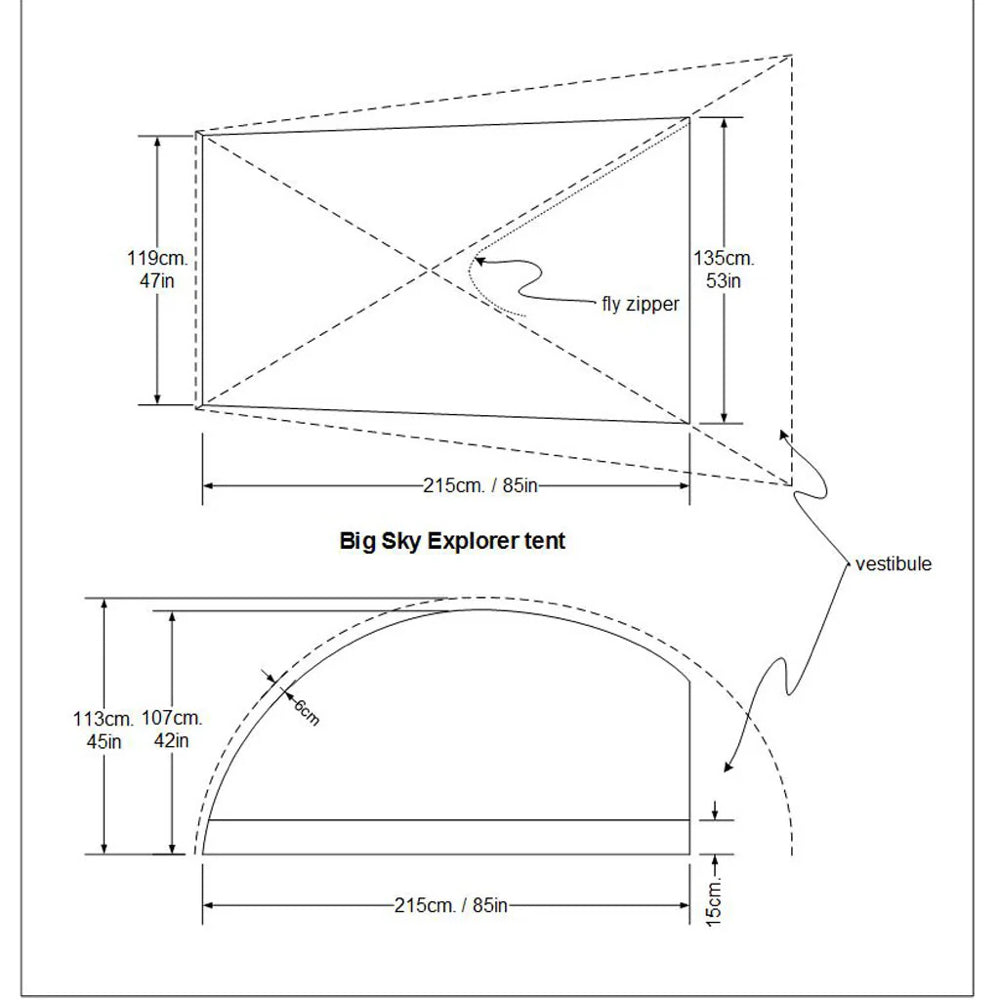 BIG SKY Soul 2P Tent 30cm Shorter Poles Bikepacking Version